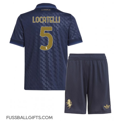 Juventus Manuel Locatelli #5 Fußballbekleidung 3rd trikot Kinder 2024-25 Kurzarm (+ kurze hosen)